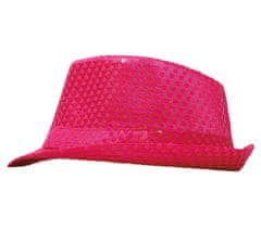 Guirca Párty klobúk ružový s trblietkami