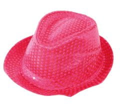Guirca Párty klobúk ružový s trblietkami