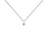 Nežný strieborný náhrdelník White Solitary Essentials CO02-060-U (retiazka, prívesok)