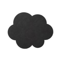 Detské prestieranie z recyklovanej kože v tvare oblaku Cloud; čierne