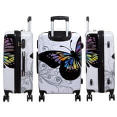 MONOPOL Príručný kufor Butterfly White