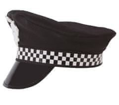 Guirca Detská policajná čiapka čierna s odznakom