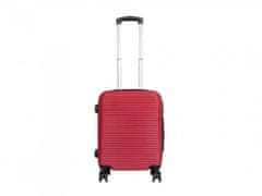 MONOPOL  Cestovný kufor na kolieskach Malaga škrupina, 37 L, červená