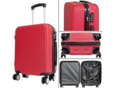 MONOPOL  Cestovný kufor na kolieskach Malaga škrupina, 37 L, červená