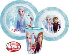 Stor Disney Frozen Dinnerware, mikro plastová sada, s pohárom 260 ml