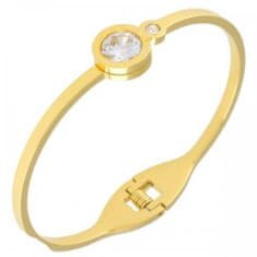 Xuping Jewelry Xuping Náramok s kryštálmi chirurgická oceľ zlatá farba BP4755