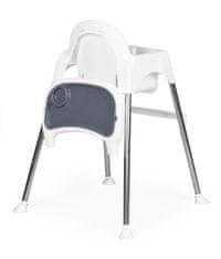 EcoToys Detská jedálenská stolička 2v1 KOMBICHAIR biela