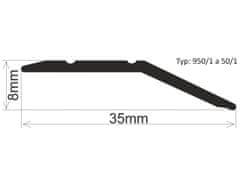 Vyrovnávacia lišta (profil) Bronz Lišta 900x35 mm