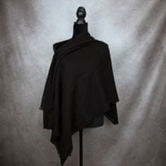 VegaLM Zimný šál z Merino vlny v čiernej farbe, Vyrobený na Slovensku