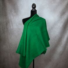 VegaLM Zimný šál z Merino vlny v smaragdovo zelenej farbe, Vyrobený na Slovensku