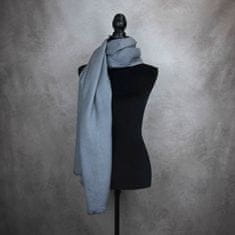 VegaLM Zimný šál z Merino vlny v šedej farbe, Vyrobený na Slovensku