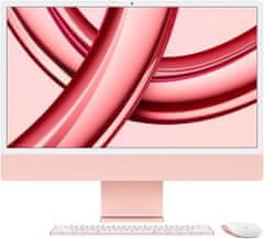 Apple iMac 24" 4,5K Retina /M3 8-core/8GB/512GB SSD/10-core GPU (MQRU3CZ/A), ružová