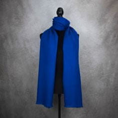 VegaLM Zimný šál z Merino vlny v kráľovskej modrej farbe, Vyrobený na Slovensku