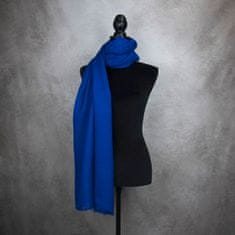VegaLM Zimný šál z Merino vlny v kráľovskej modrej farbe, Vyrobený na Slovensku