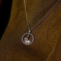 Engelsrufer Krásny strieborný náhrdelník s markazity ERN-GINKGO-MA (retiazka, prívesok)