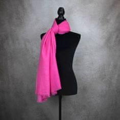 VegaLM Zimný šál z Merino vlny v ružovej farbe, Vyrobený na Slovensku