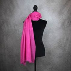 VegaLM Zimný šál z Merino vlny v ružovej farbe, Vyrobený na Slovensku