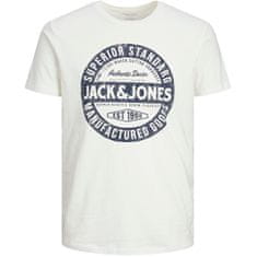 Jack&Jones Pánske tričko JJEJEANS Standard Fit 12232972 Cloud Dancer (Veľkosť M)