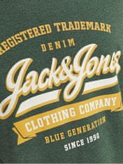 Jack&Jones Pánske tričko JJELOGO Standard Fit 12246690 Dark Green (Veľkosť M)