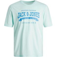 Jack&Jones Pánske tričko JJELOGO Standard Fit 12246690 Soothing Sea (Veľkosť L)