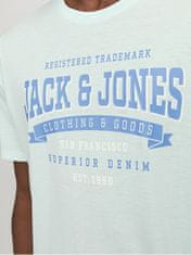 Jack&Jones Pánske tričko JJELOGO Standard Fit 12246690 Soothing Sea (Veľkosť L)