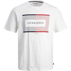Jack&Jones Pánske tričko JJCYRUS Standard Fit 12247810 White (Veľkosť L)