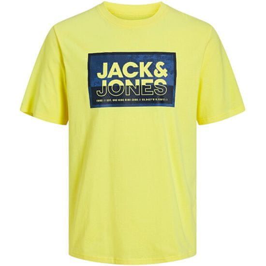 Jack&Jones Pánske tričko JCOLOGAN Standard Fit 12253442 Lemon Verbena