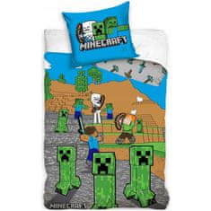 Carbotex Bavlnené posteľné obliečky Minecraft - Time to Mine