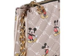 sarcia.eu DISNEY Mickey Mouse Bežová kabelka, pikovaná, zlatý reťaz 24x15 cm