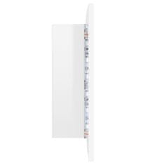Vidaxl LED kúpeľňová zrkadlová skrinka lesklá biela 60x12x45 cm akryl