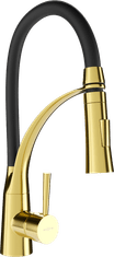 Mexen Aster, vysoká drezová batéria s flexibilným ramenom, čierna-zlatá, 73450-57
