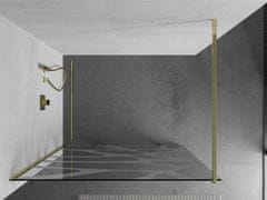 Mexen Kioto sprchová zástena 110x200 cm 8 mm, zlaté, biele prevedenie, 800-110-101-50-97