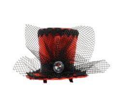 Guirca Dámsky mini klobúk červený