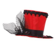 Guirca Dámsky mini klobúk červený