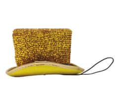 Guirca Dámsky mini klobúk zlatý trblietavý