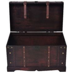 Vidaxl Vintage truhlica na klenoty, drevená, 66x38x40 cm