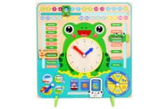 CoolCeny Drevený detský interaktívny kalendár - Žaba