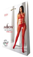 Passion Passion Bodystocking (BS084), červené šaty sieťované