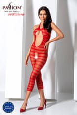Passion Passion Bodystocking (BS081), červené šaty sieťované