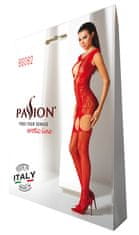 Passion Passion Bodystocking (BS082), červené šaty sieťované