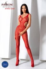 Passion Passion Bodystocking (BS085), červené šaty sieťované
