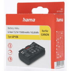 HAMA fotoakumulátor Canon LP-E6, Li-Ion 7,2 V/1500 mAh