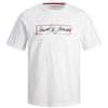 Jack&Jones Plus Pánske tričko JJZURI Standard Fit 12254910 White (Veľkosť 7XL)