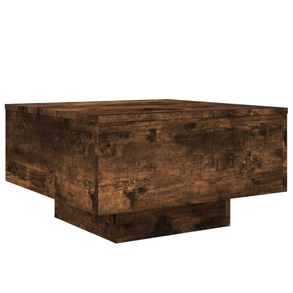 Vidaxl Konferenčný stolík dymový dub 55x55x31 cm kompozitné drevo
