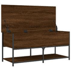 Vidaxl Úložná lavička hnedý dub 100x42,5x47 cm kompozitné drevo