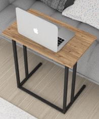 VerDesign SORIA kovový stolík na notebook, borovica 