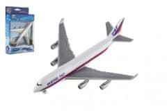 Dromader Letadlo Welly Boeing 747 plast/kov 15cm v krabičce 13x21x4,5cm