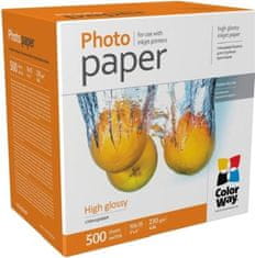 ColorWay fotopapier / high glossy 230g / m2, 10x15 / 500 kusov
