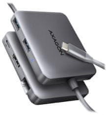AXAGON multi húb USB-C / HMC-5HL / USB 3.2 Gen1 / 1x PD / 1x HDMI / 1x USB-C / 2x USB-A / RJ-45 / 20cm