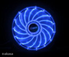 Akasa prídavný ventilátor Vegas LED 12 cm modrá